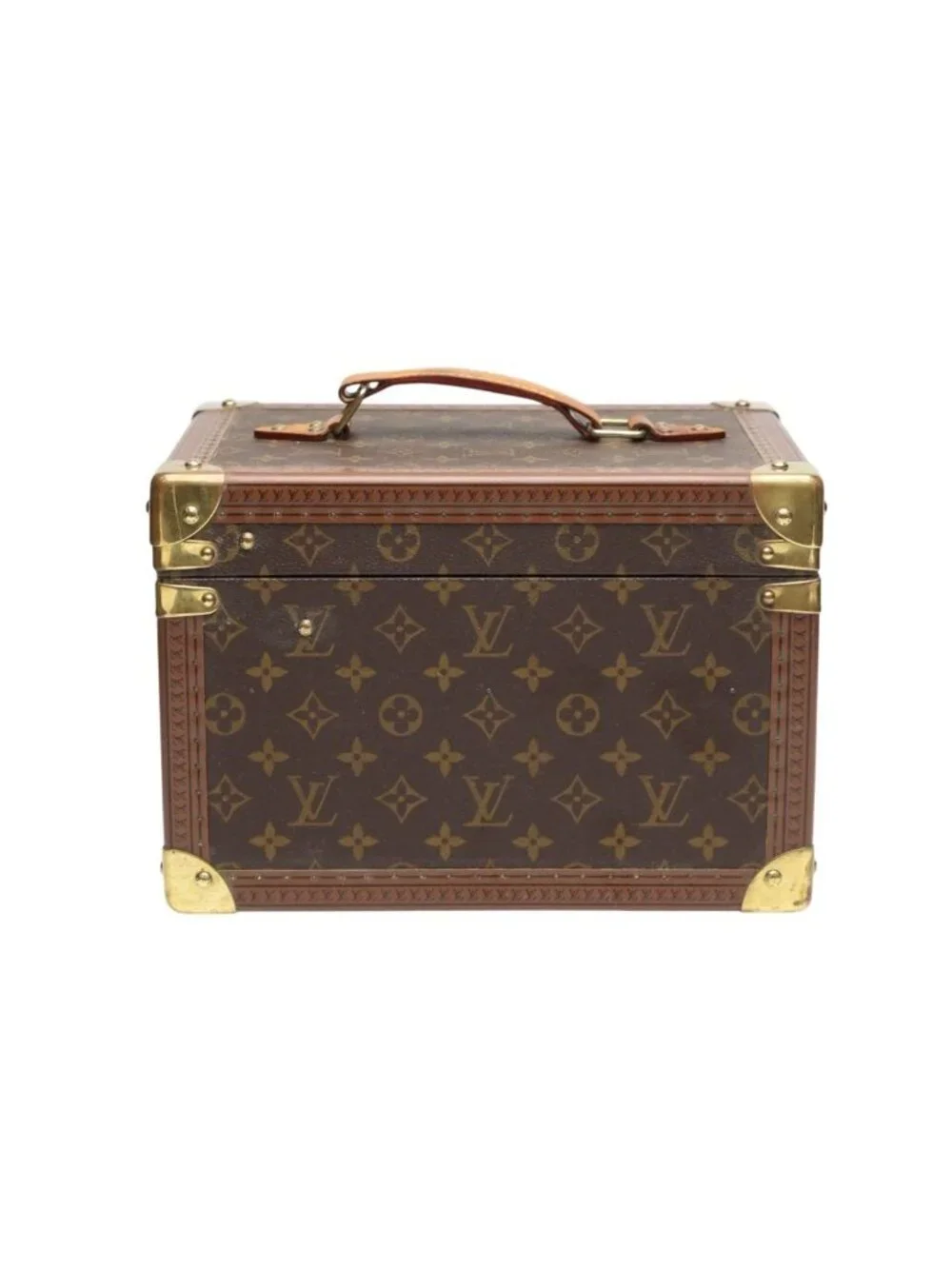 Louis Vuitton Monogram Makeup Case Boite Flacon Bag Brown